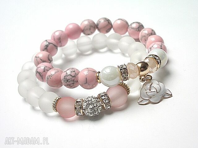 PĄki rÓŻ vol 2016 duo howlity szkło shamballa swarovski komplet