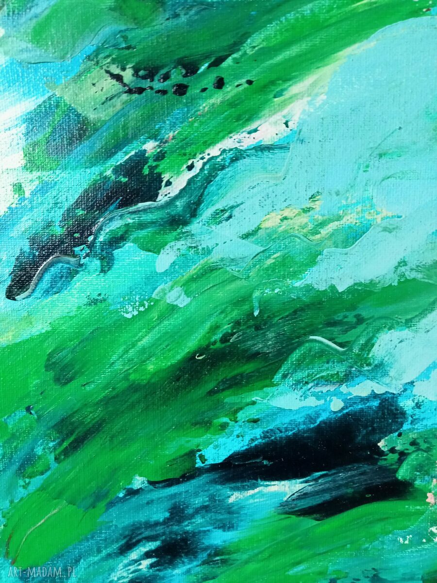 She is like wind - ręcznie malowany obraz akrylowy pejzaż 50x70 cm