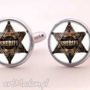 sheriff - spinki do mankietów, odznaka, szeryf