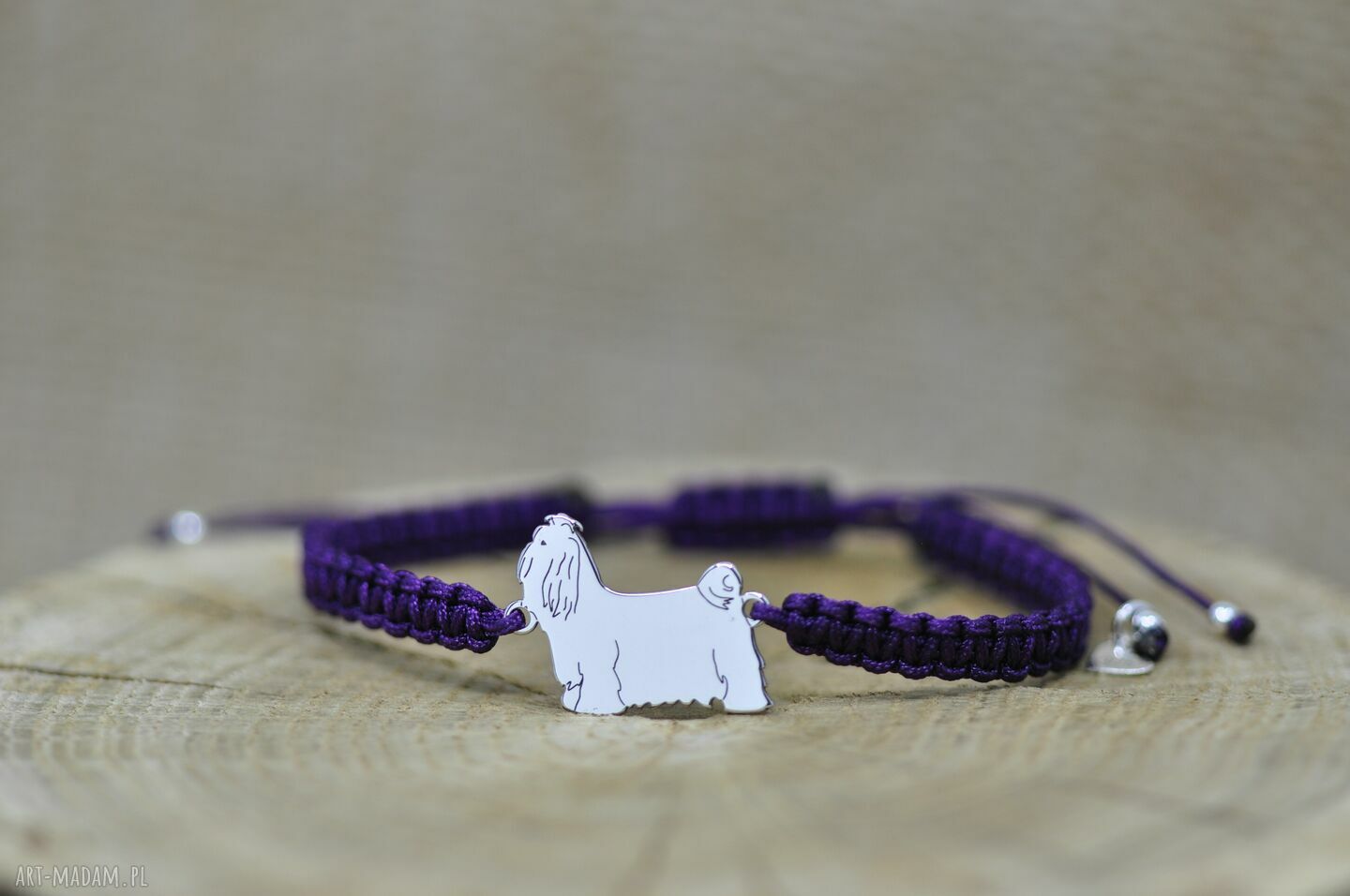 Shih Tzu - bransoletka z psem z srebra 925 (psia mama)