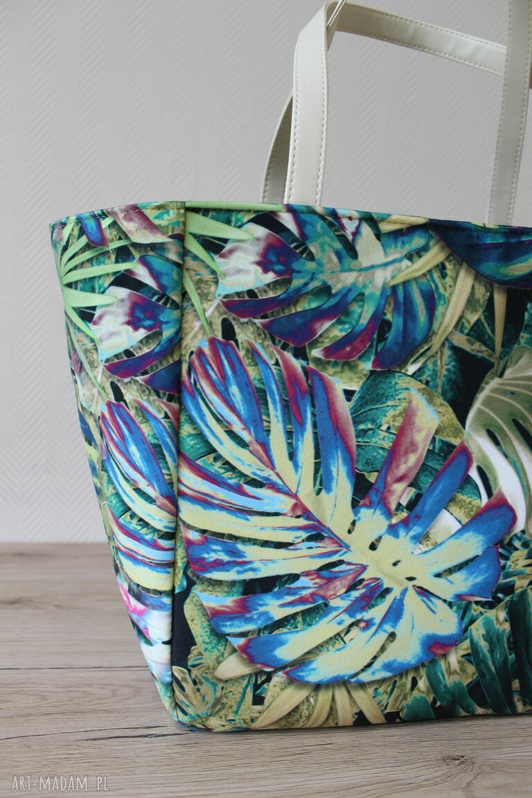 Shopper bag - kolorowe monstery na ramię