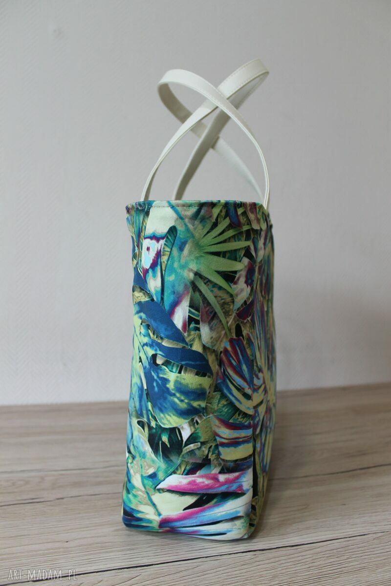 Shopper bag - kolorowe monstery na ramię
