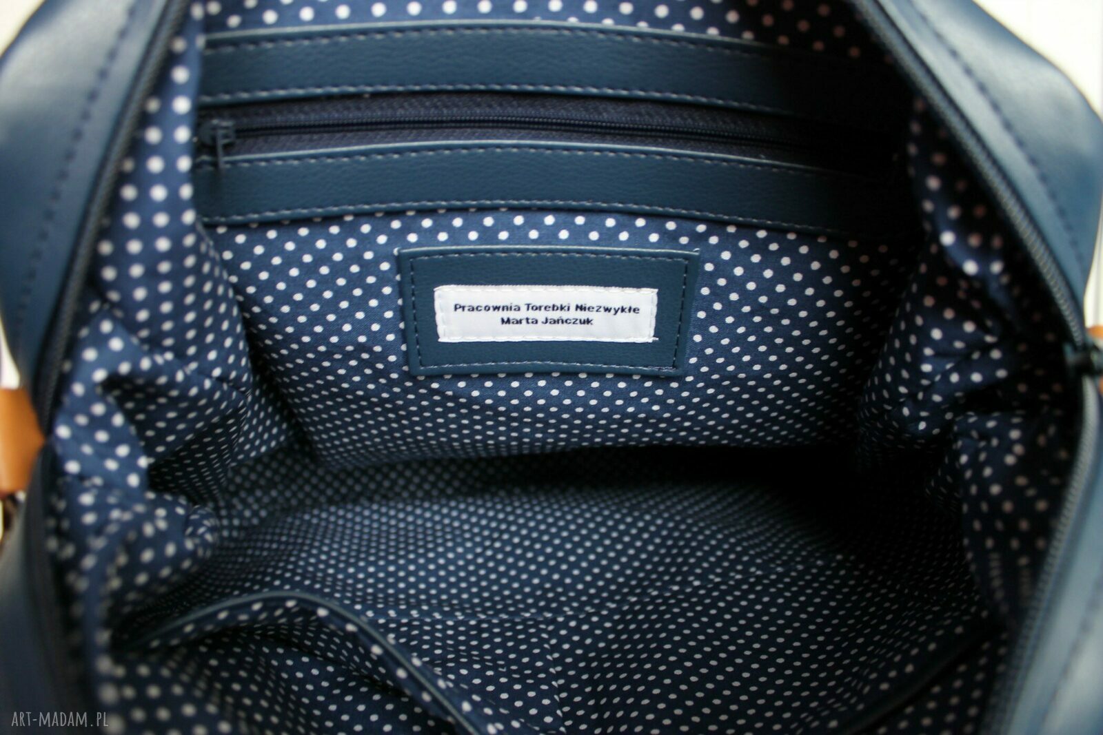 Shopper Bag pikowany - granat