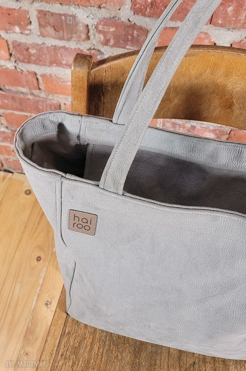Lazy bag Bukka beżowa nubuk vegan - torba hobo na ramię