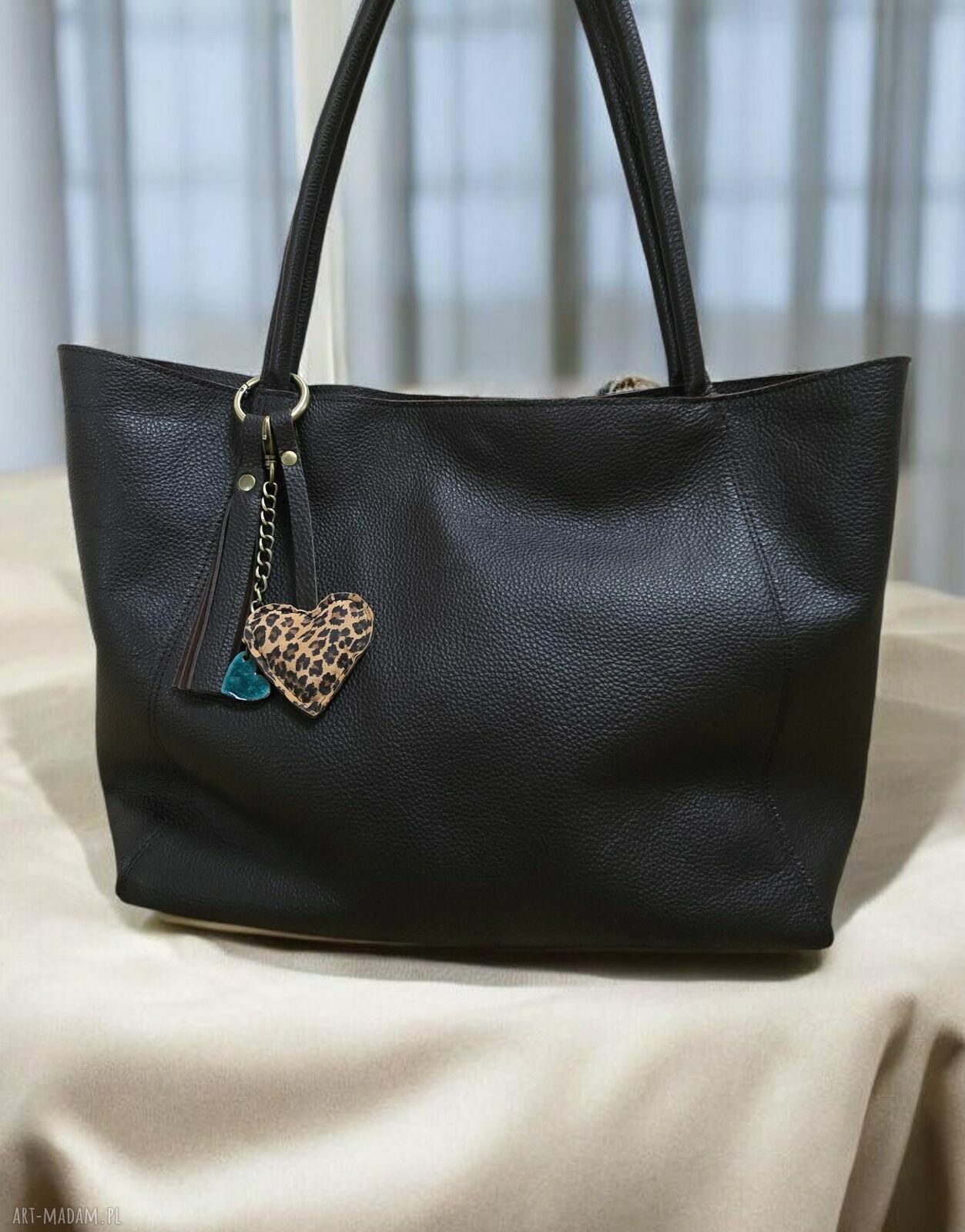 Skórzana shopperka XL Chocolate Dark - handmade z włoskiej skóry