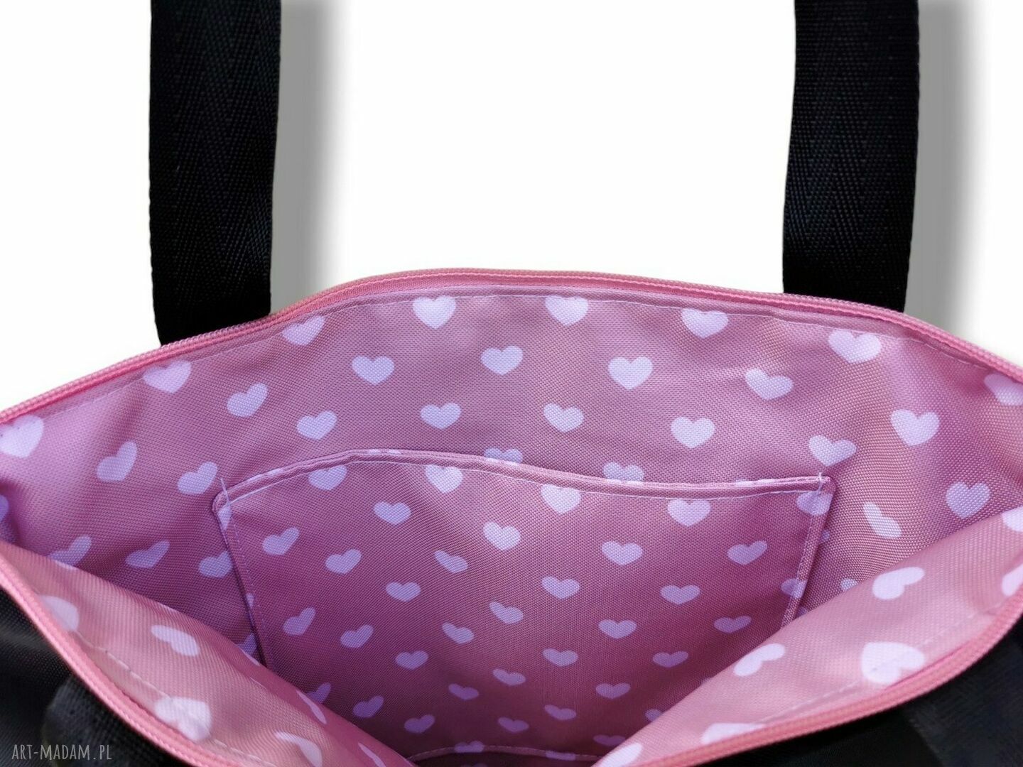 Duża wodoodporna torba shopper na ramię dla mamy - ręcznie szyta
