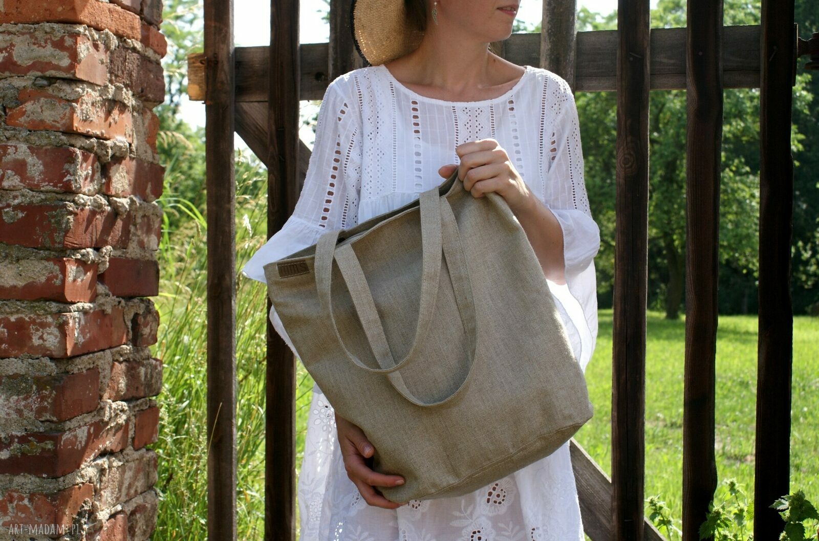 Shopper vegan len Hand Made