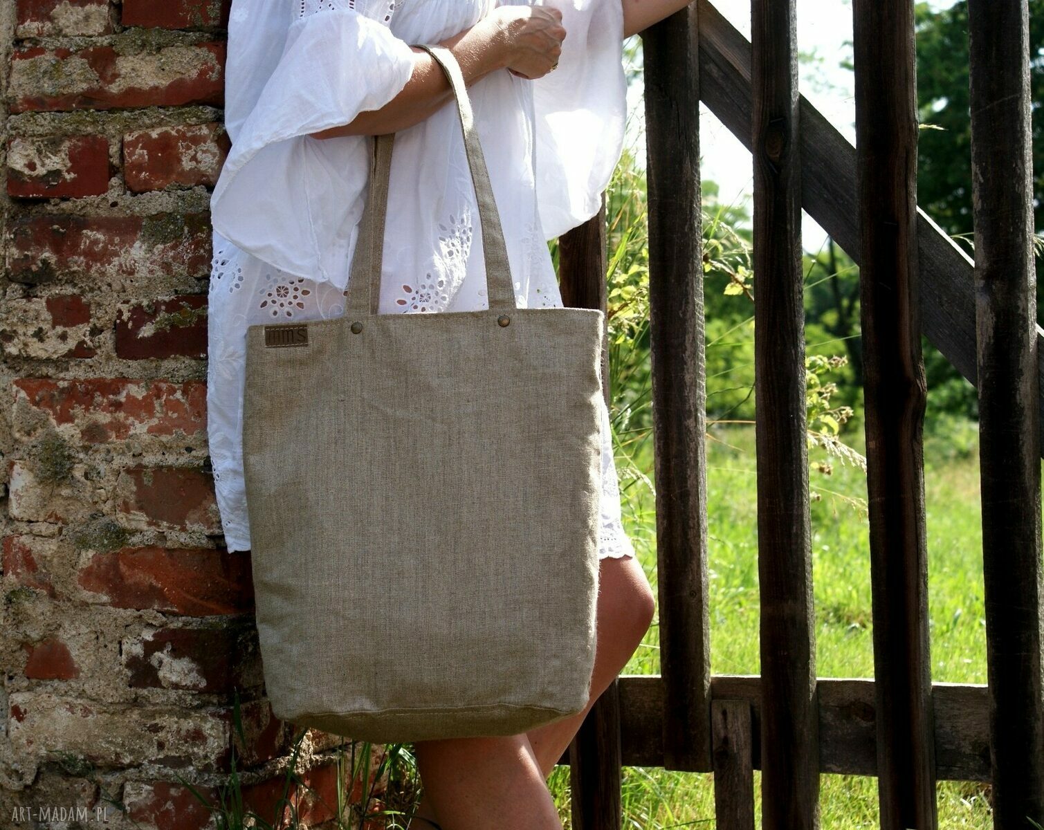 Shopper vegan len Hand Made