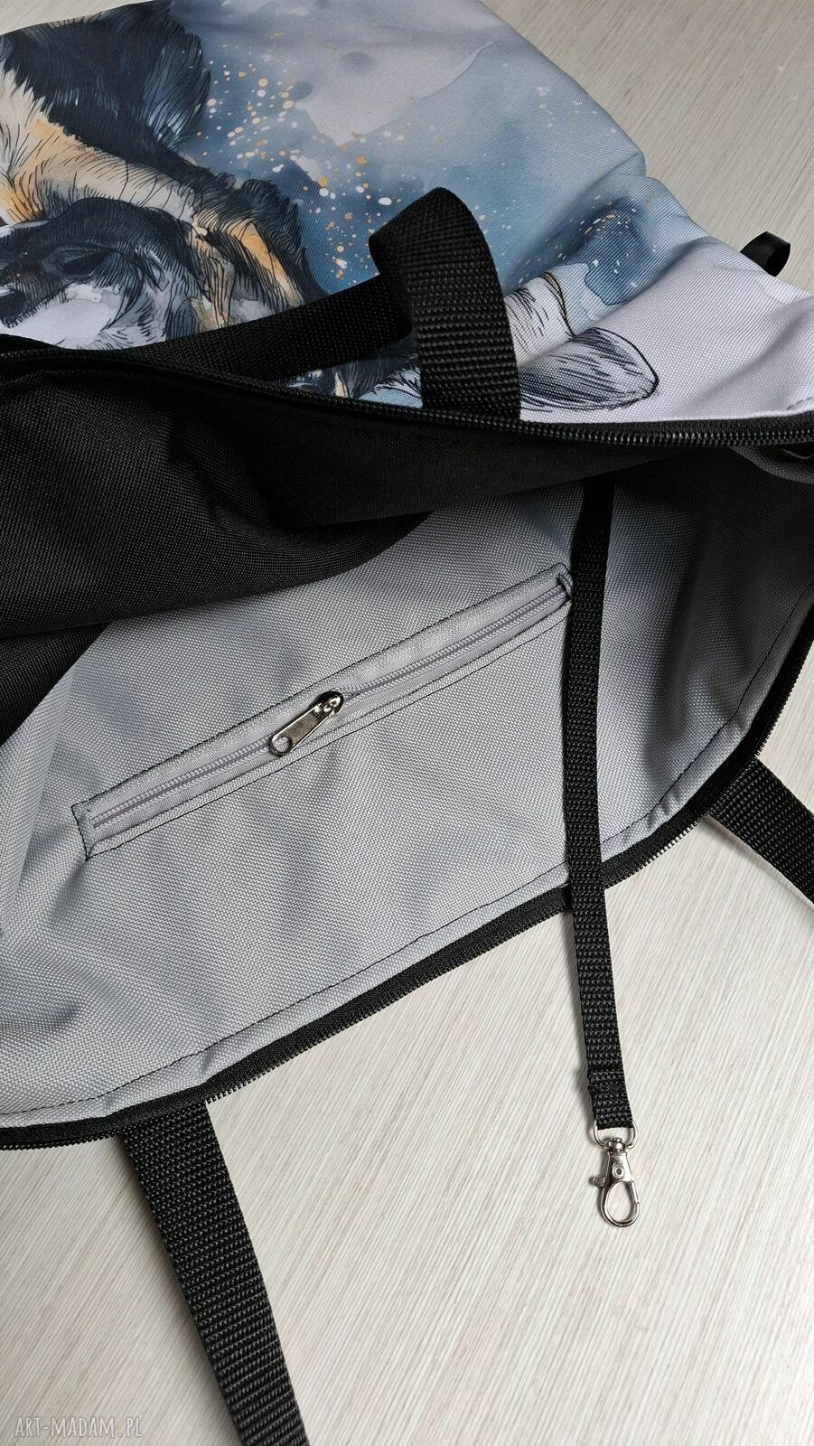 Shopperka owczarek niemiecki - torba na ramię ML handmade