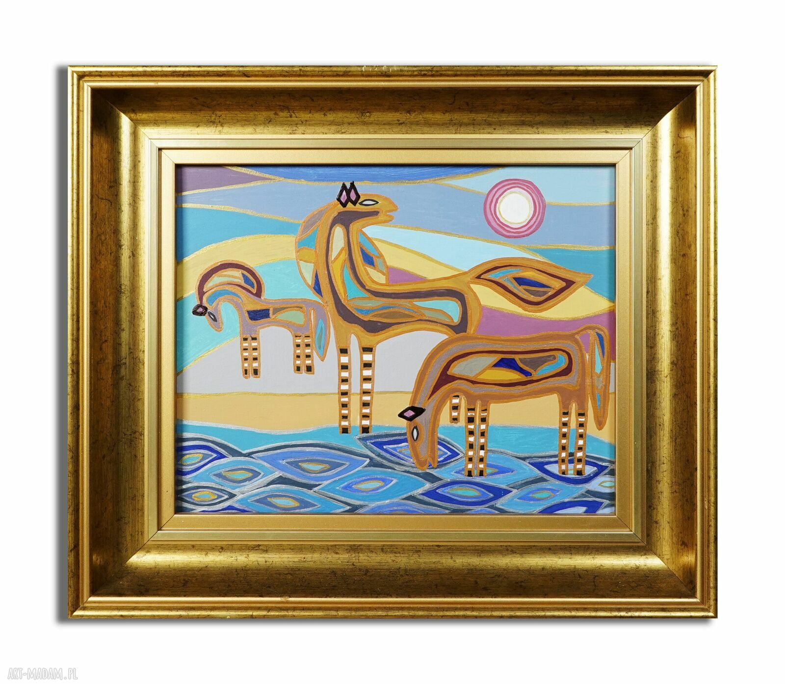 Obraz „Sielsko i anielsko 4” do pokoju dziecka - akryl na płycie z ramą 32x37 cm