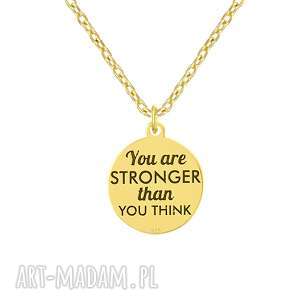 naszyjnik z napisem you are stronger than you think lavoga