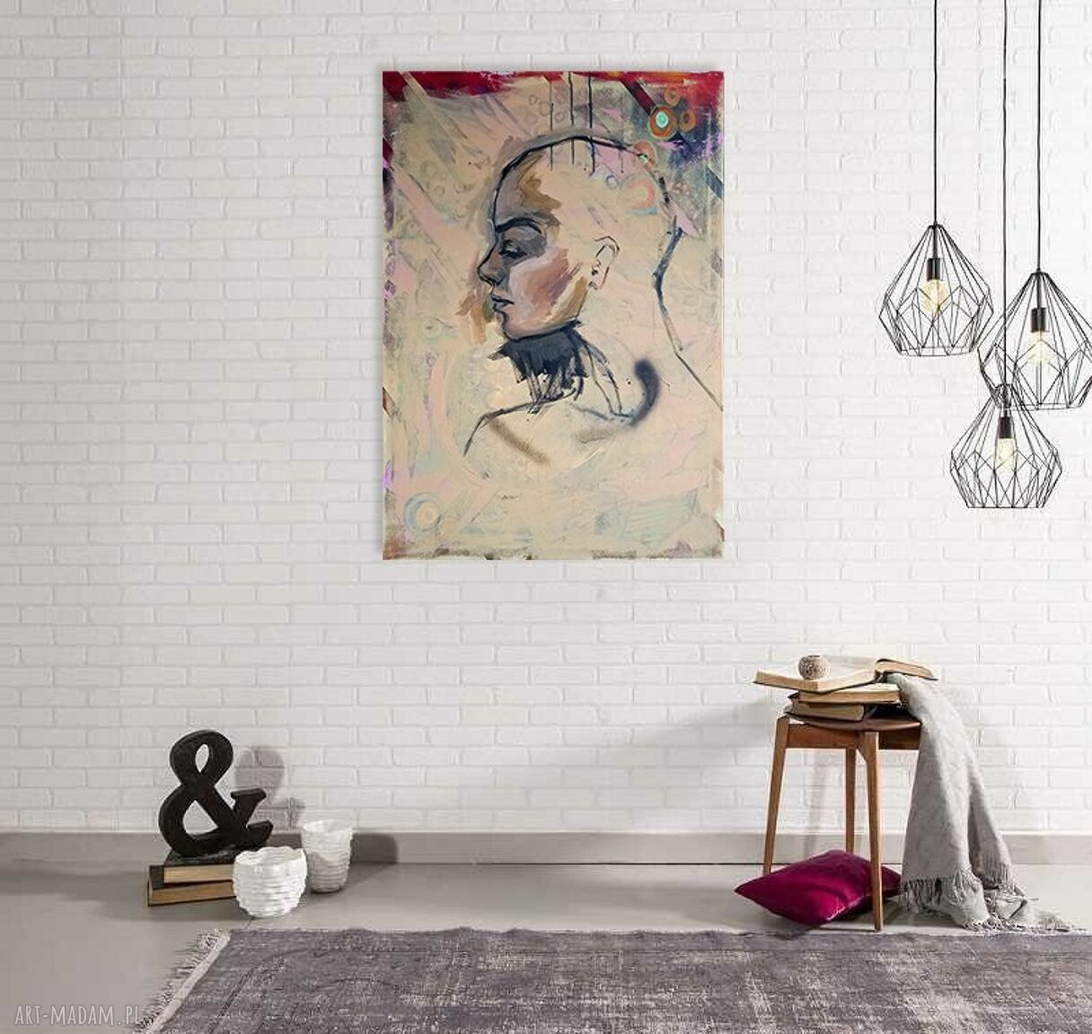 „SIŁA” obraz akrylowy na płótnie 100x70 cm - portret
