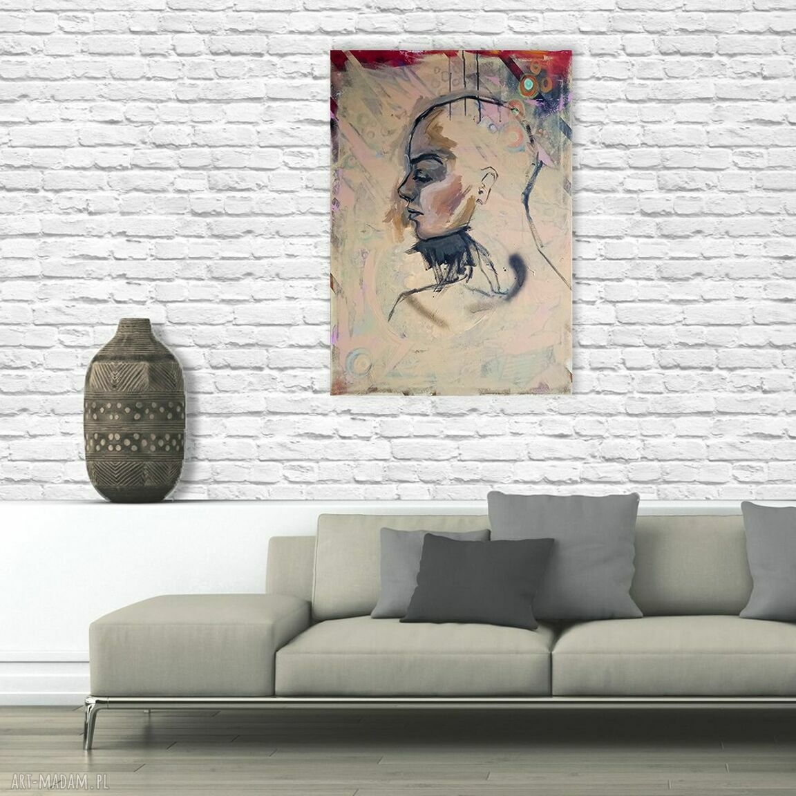 „SIŁA” obraz akrylowy na płótnie 100x70 cm - portret