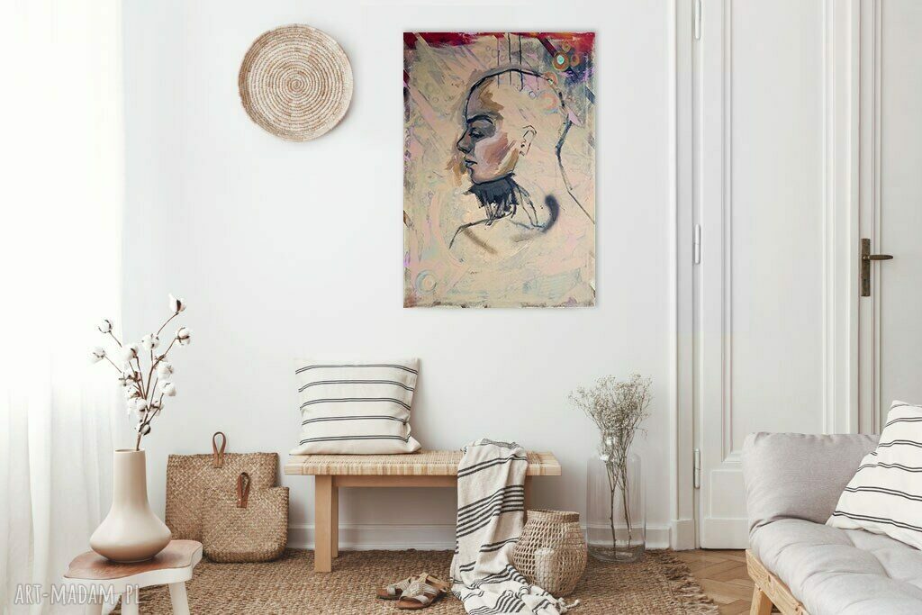 „SIŁA” obraz akrylowy na płótnie 100x70 cm - portret