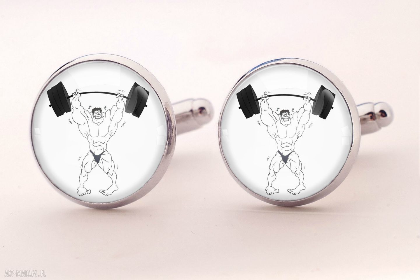 Strongman spinki mankietów ciężary prezent siłacz ręcznie robione