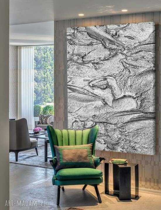 Silver Rock - wielkoformatowy obraz z metalicznym wykończeniem 100x150 cm