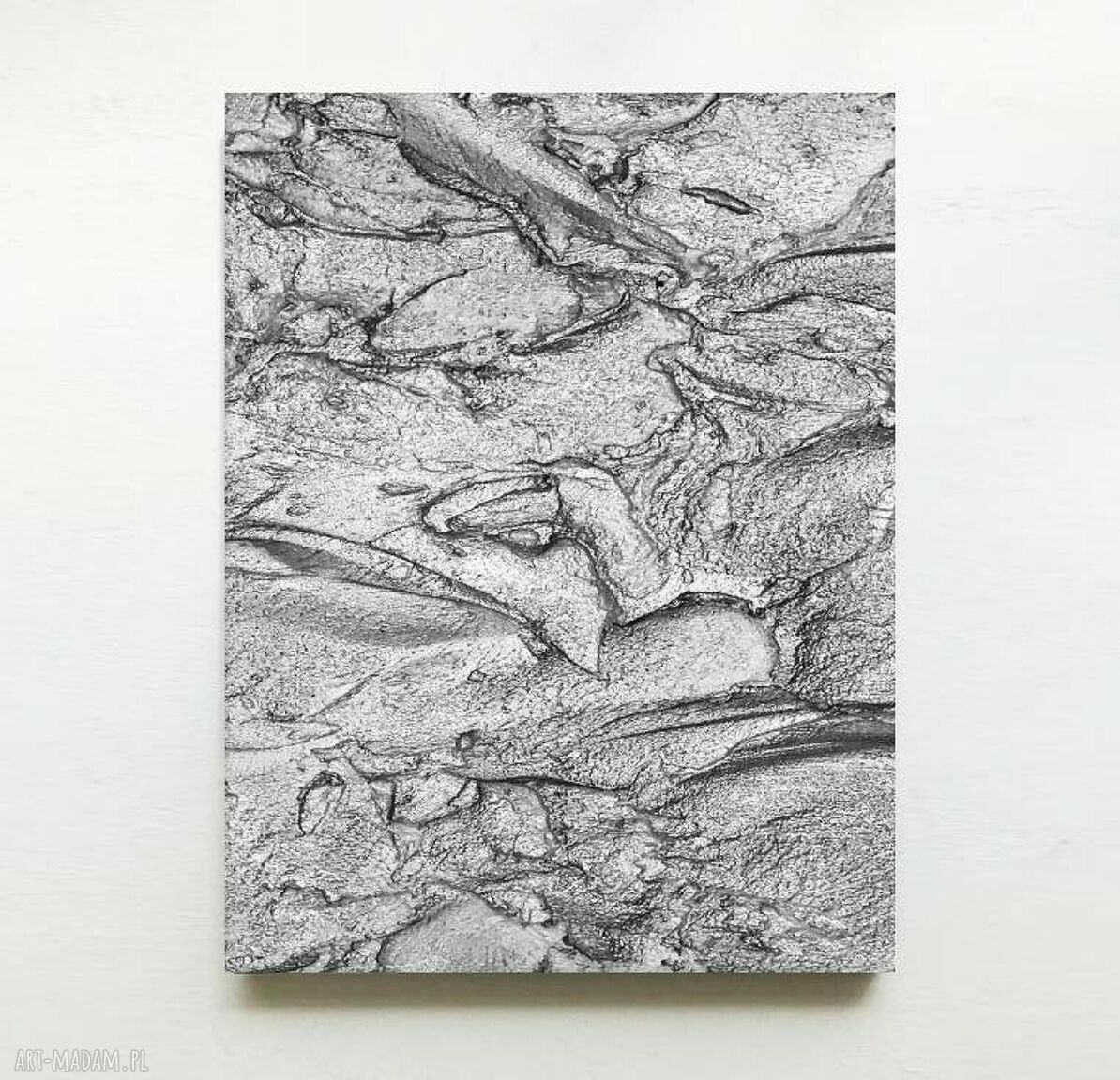 Silver Rock - wielkoformatowy obraz z metalicznym wykończeniem 100x150 cm