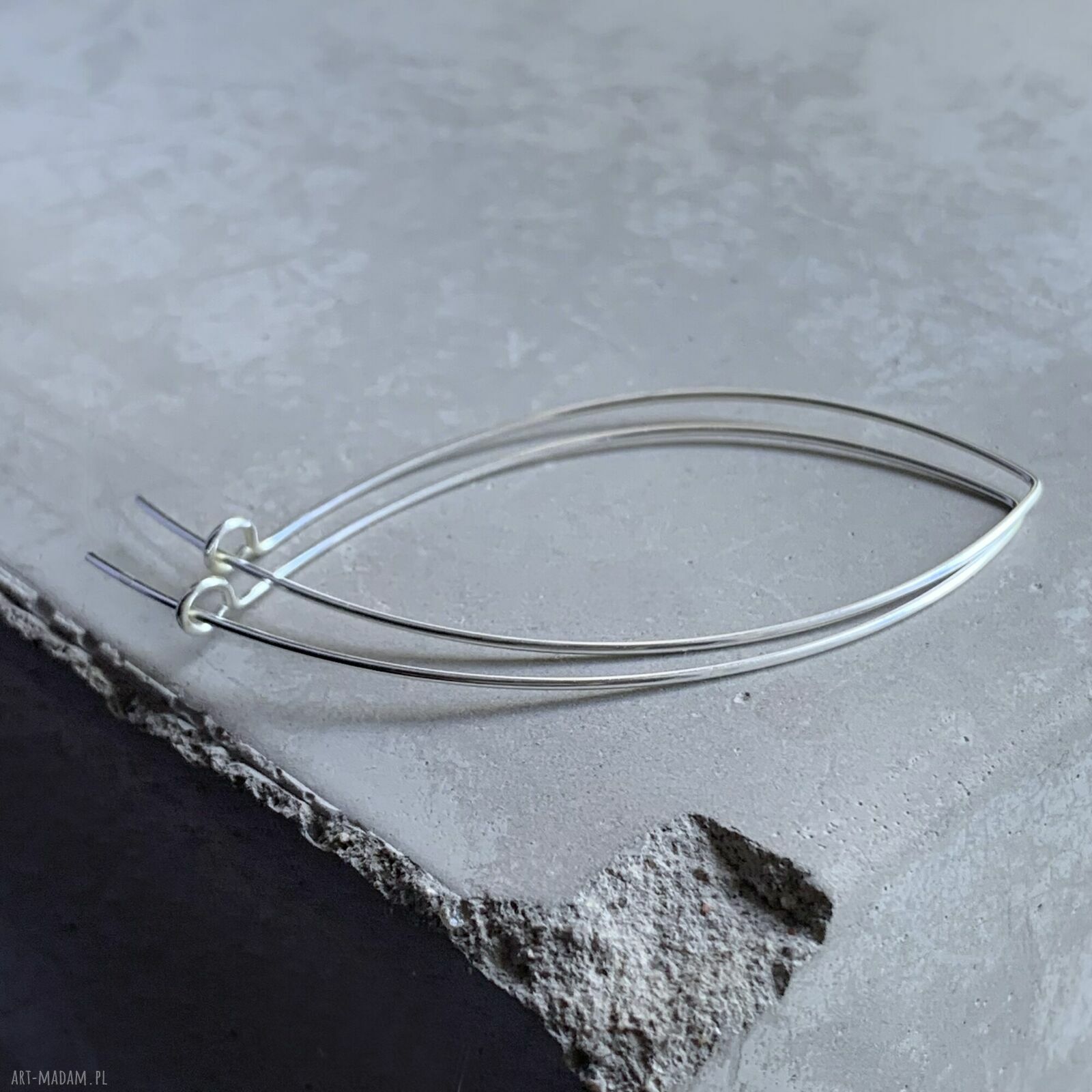 Kolczyki Simple Silver Big ze srebra 925 - geometryczne i długie