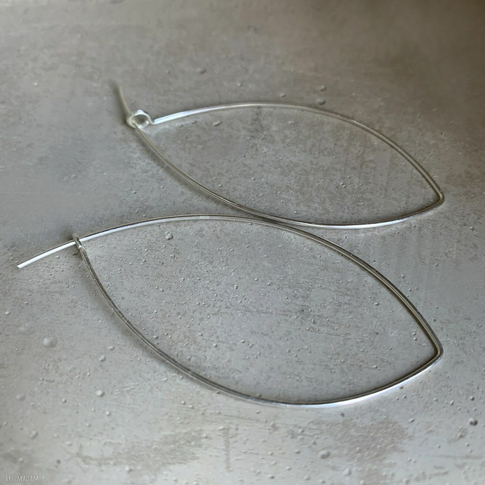 Kolczyki Simple Silver Big ze srebra 925 - geometryczne i długie