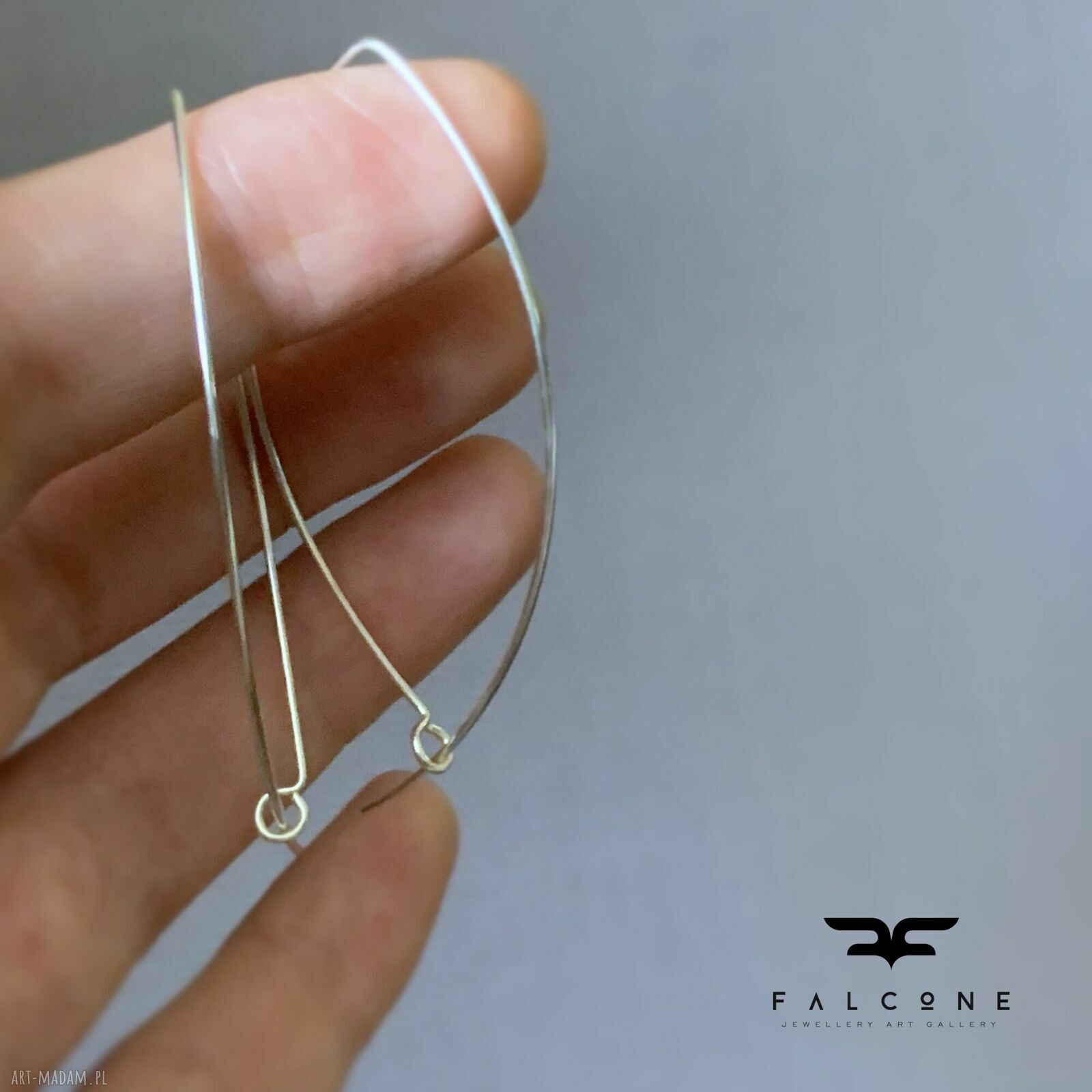Kolczyki Simple Silver Big ze srebra 925 - geometryczne i długie