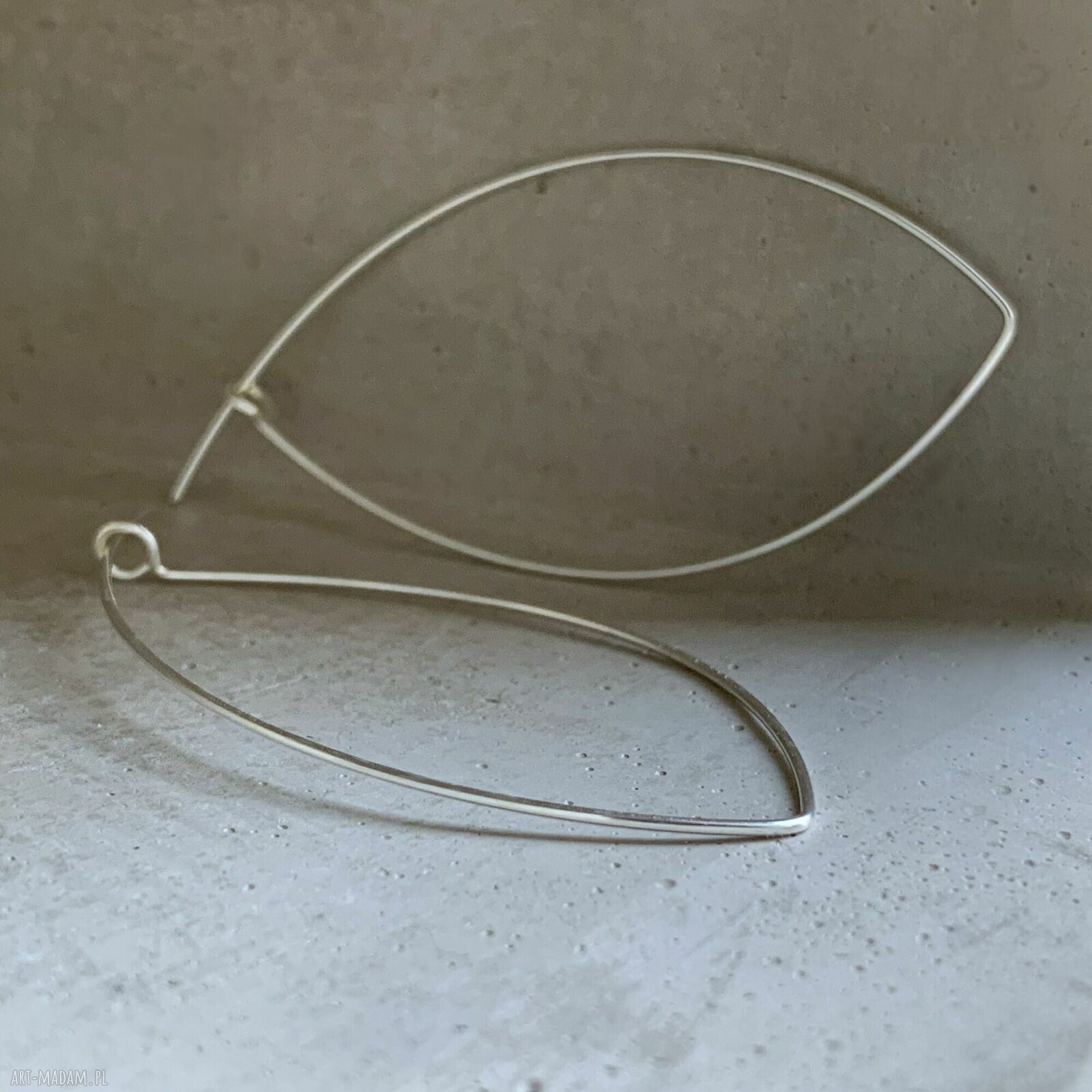 Kolczyki Simple Silver Big ze srebra 925 - geometryczne i długie