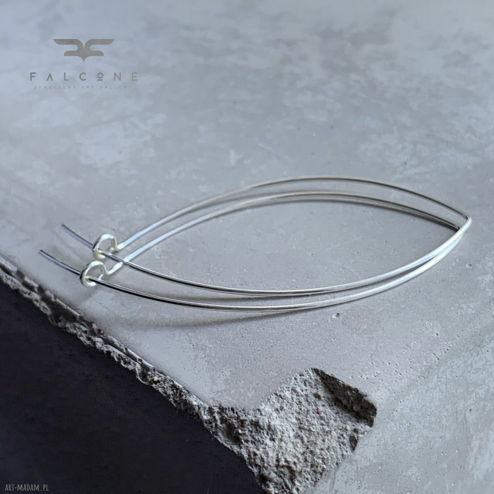 Kolczyki Simple Silver Big ze srebra 925 - geometryczne i długie