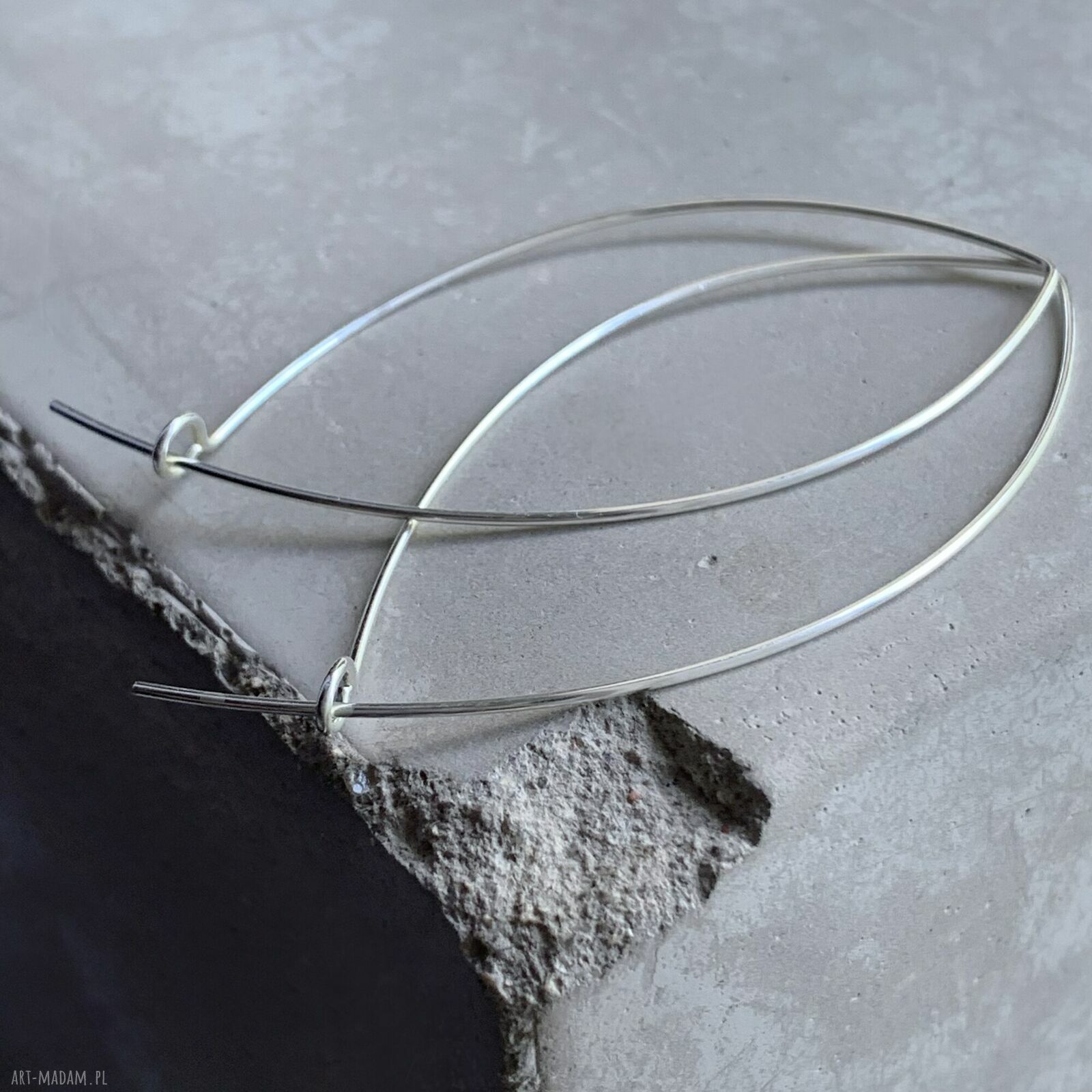 Kolczyki Simple Silver Big ze srebra 925 - geometryczne i długie