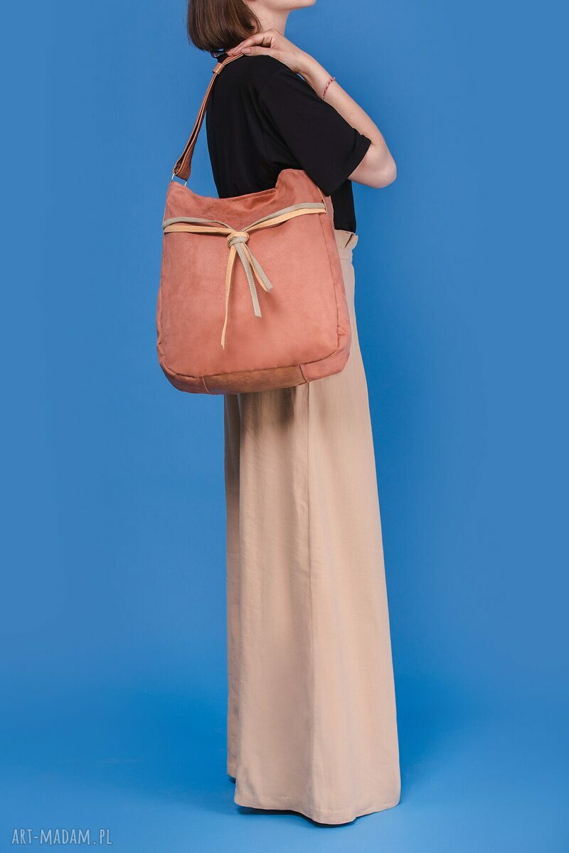 Simply bag - duża torba worek - terracotta