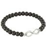 ręcznie robione bransoletki simply charm black jade with infinity