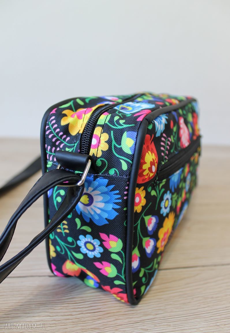 Single Bag - folk - elegancka torebka na ramię handmade, wodoodporna