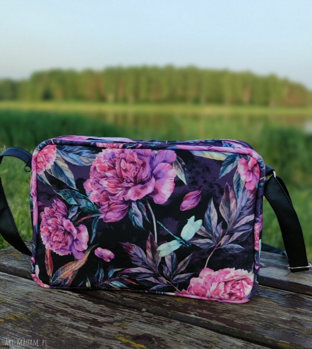 Single Bag - Piwonie na ramię