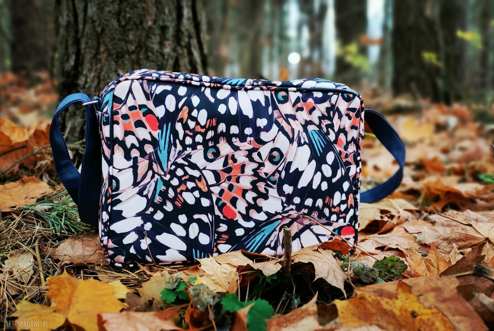Single Bag - jesienne motyle - elegancka torebka na ramię