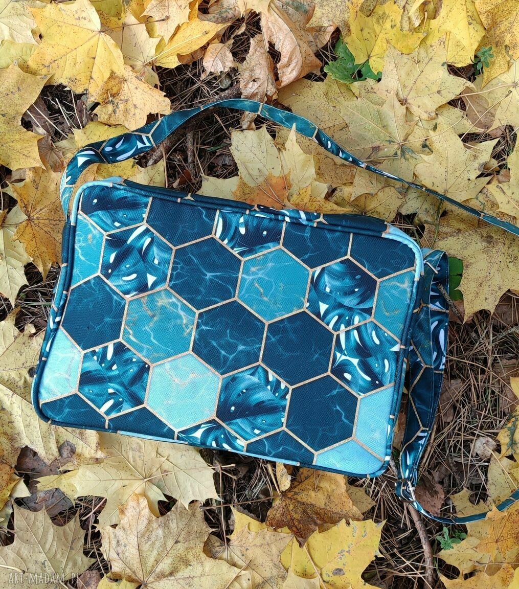 Single Bag - morskie plastry miodu - wodoodporna torebka na ramię