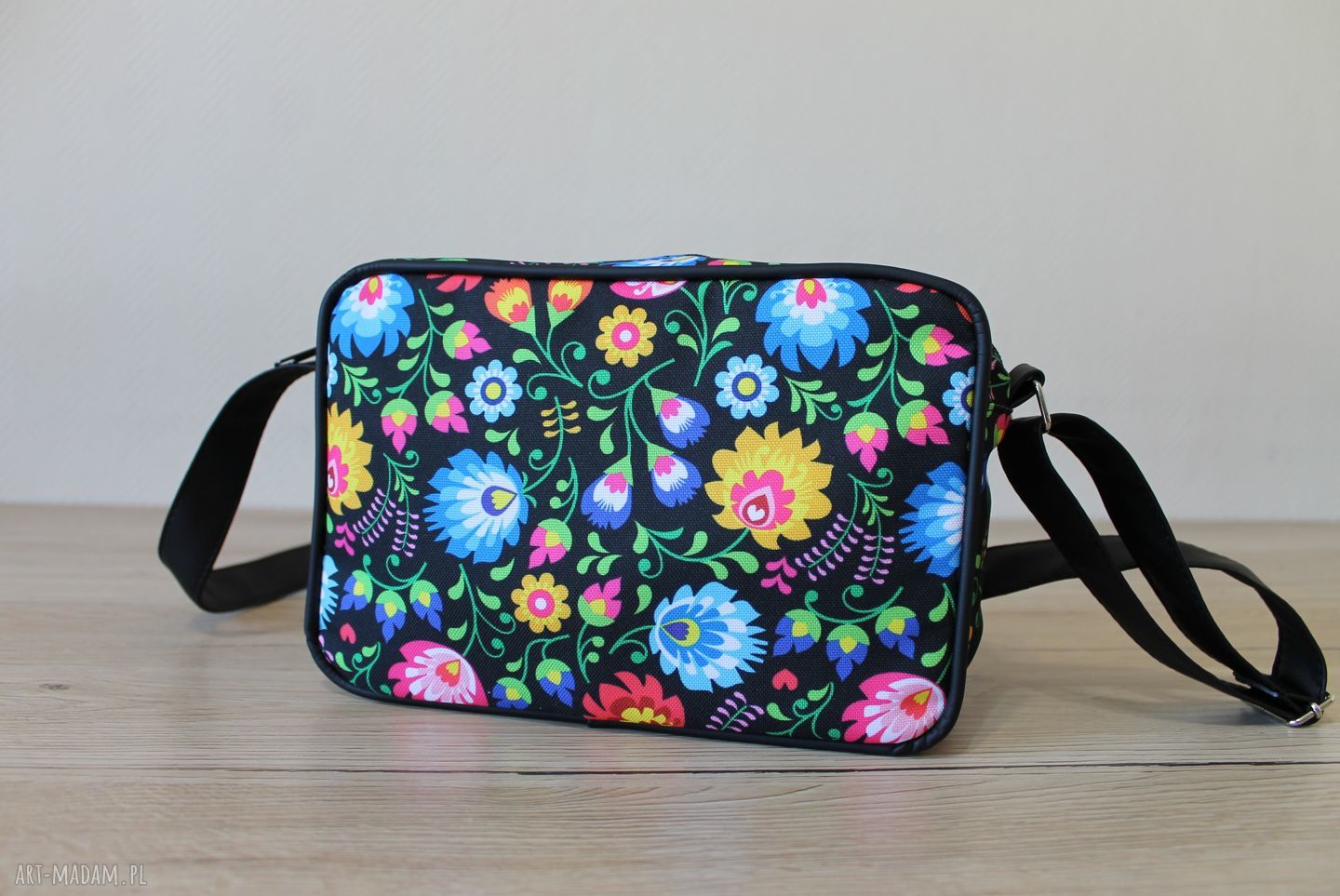 Single Bag - folk - elegancka torebka na ramię handmade, wodoodporna