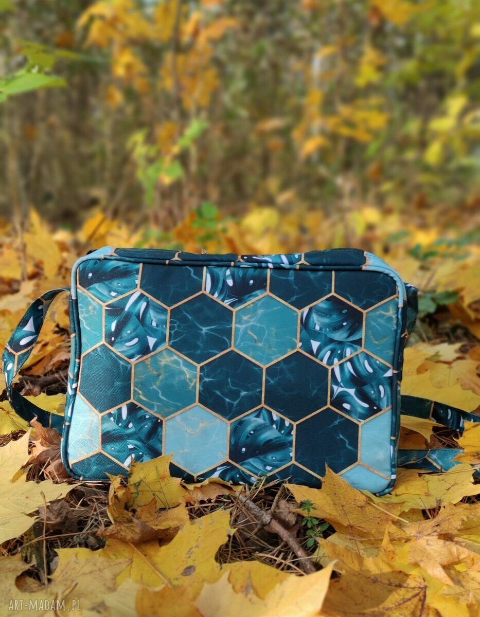 Single Bag - morskie plastry miodu - wodoodporna torebka na ramię