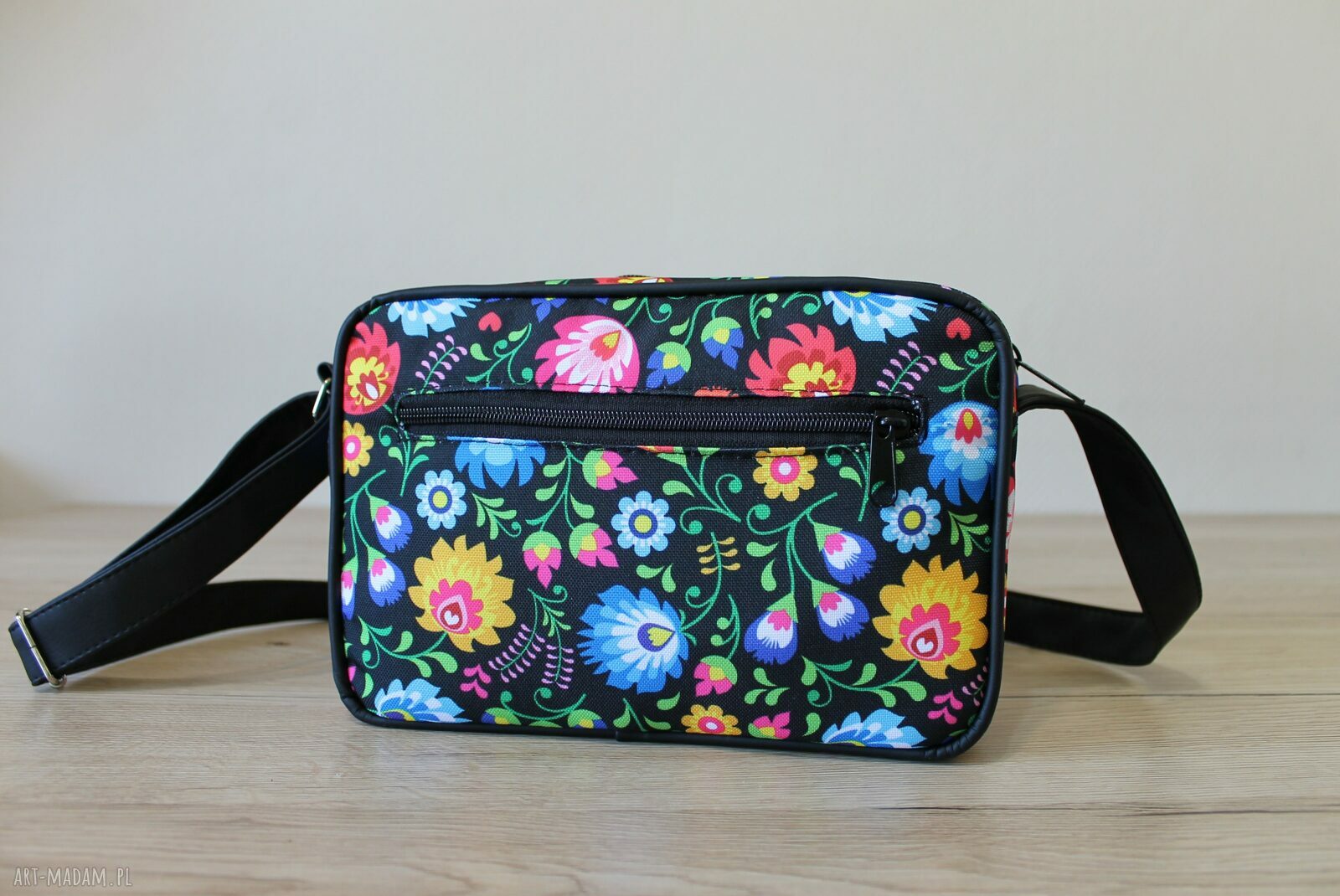 Single Bag - folk - elegancka torebka na ramię handmade, wodoodporna