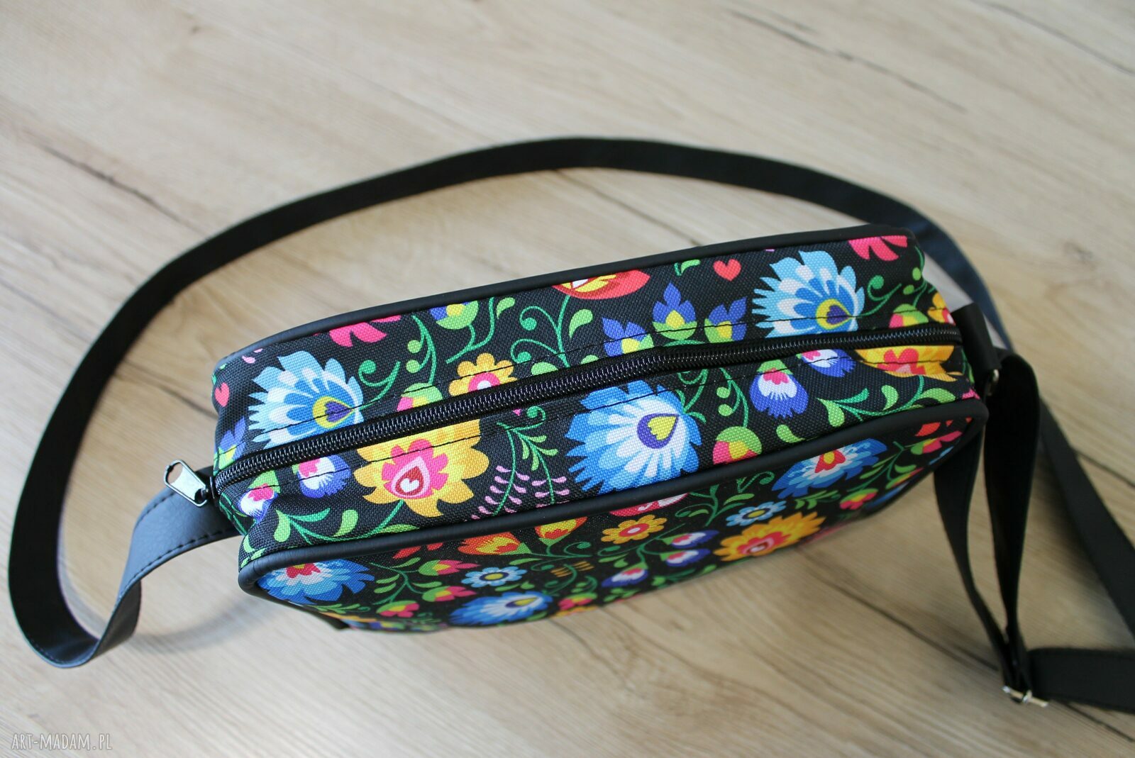 Single Bag - folk - elegancka torebka na ramię handmade, wodoodporna