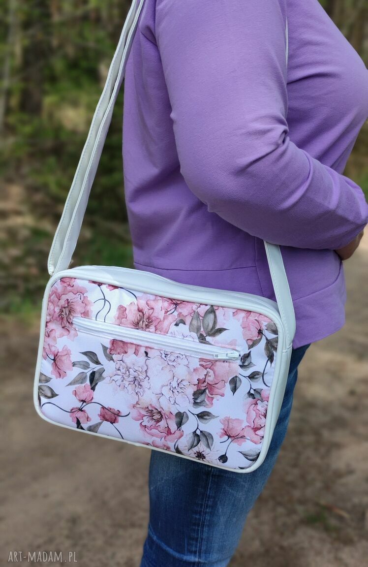 Single Bag - Ptak i owoc granatu, elegancka torebka na ramię