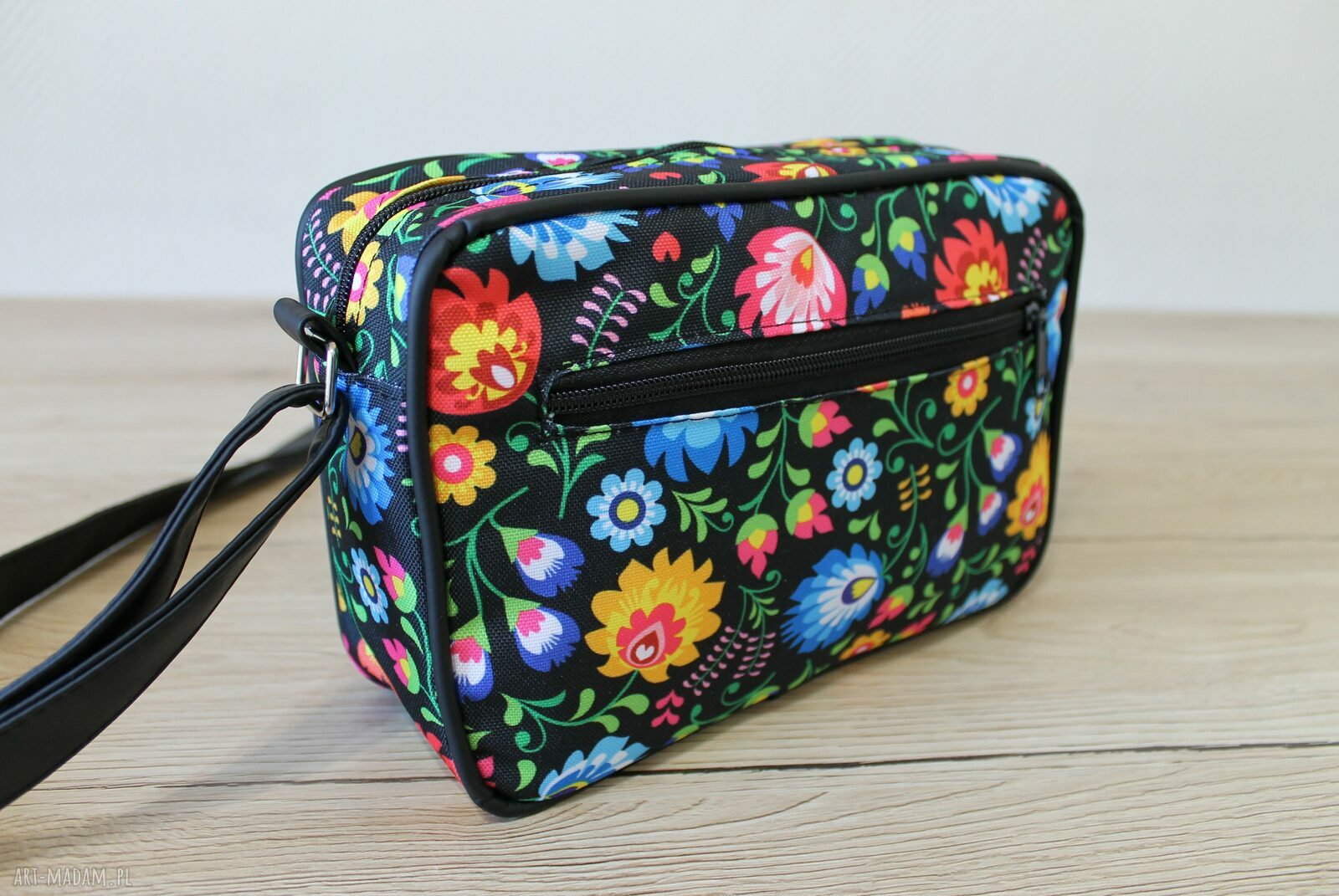 Single Bag - folk - elegancka torebka na ramię handmade, wodoodporna