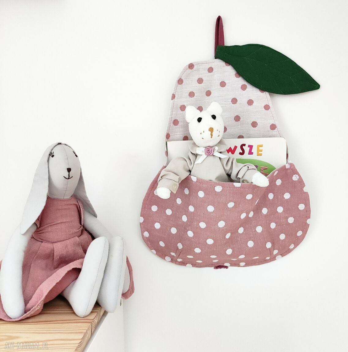 Kieszeń gruszka organizer zawieszka dekoracja ozdoba skandynawski