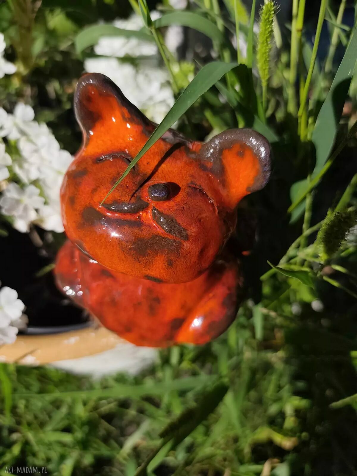 Ceramiczna skarbonka kotek - ręcznie wykonane rękodzieło