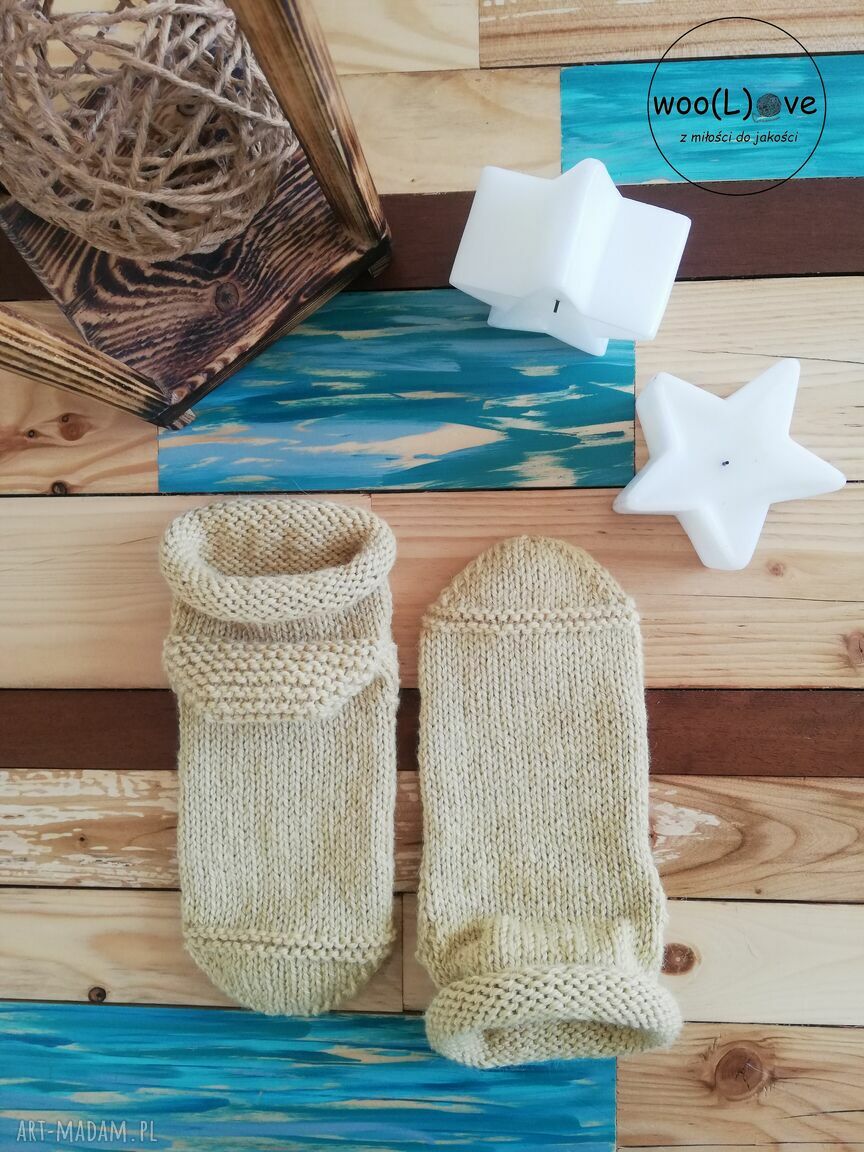 bielizna: skarpeciaki z wełny i alpaki MONO ROLKI MLECZ (rozmiar 39/40) hand made