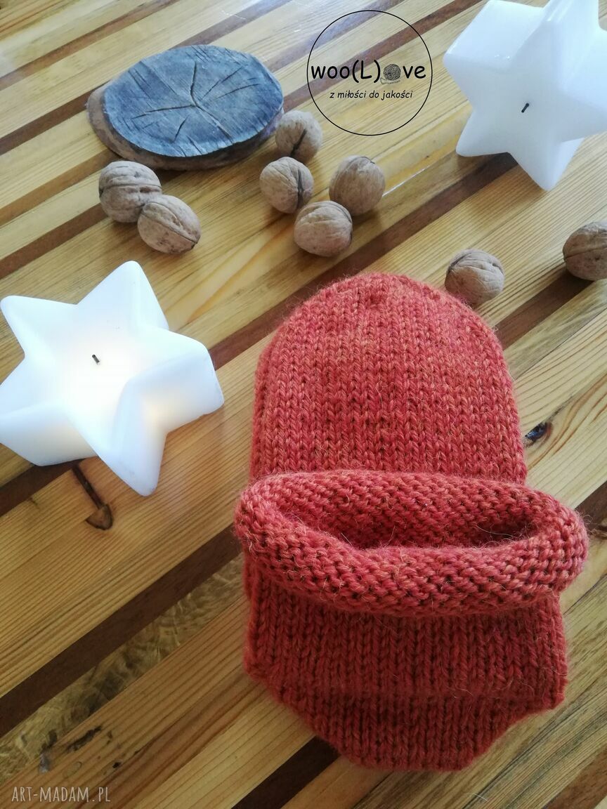 bielizna: skarpeciaki z wełny i alpaki MONO ROLKI POMARAŃCZOWY (rozmiar 37/38) Ręcznie