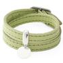 handmade bransoletki leather belt pistachio with coin