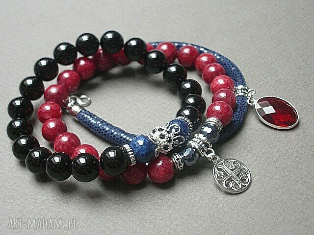 BLACK, NAVY BLUE AND RED /24.09.15/ SET handmade