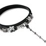 czarne naszyjniki choker 2 w 1 /black flower/