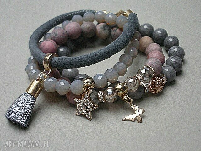 grey and antique pink vol. 12 /02.12.16/ set HandMade