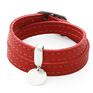 autorskie bransoletki leather belt red with coin