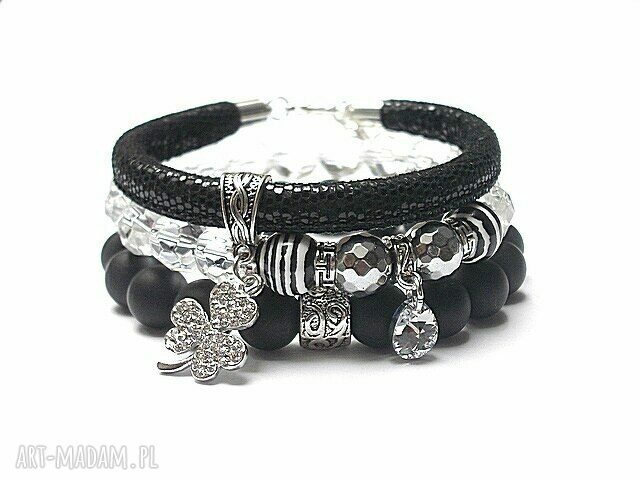 Monochrome vol set blackstone turkusy swarovski skóra rzemień