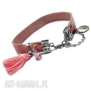 katia i krokodyl lilijki strap metalic pink - bransoletka